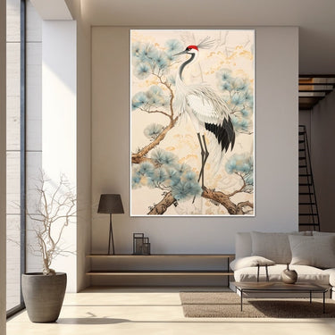 Japanese Crane Bird Painting